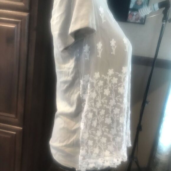 Kim Rogers Petite Small Women's Taupe Blouse - Picture 13 of 15